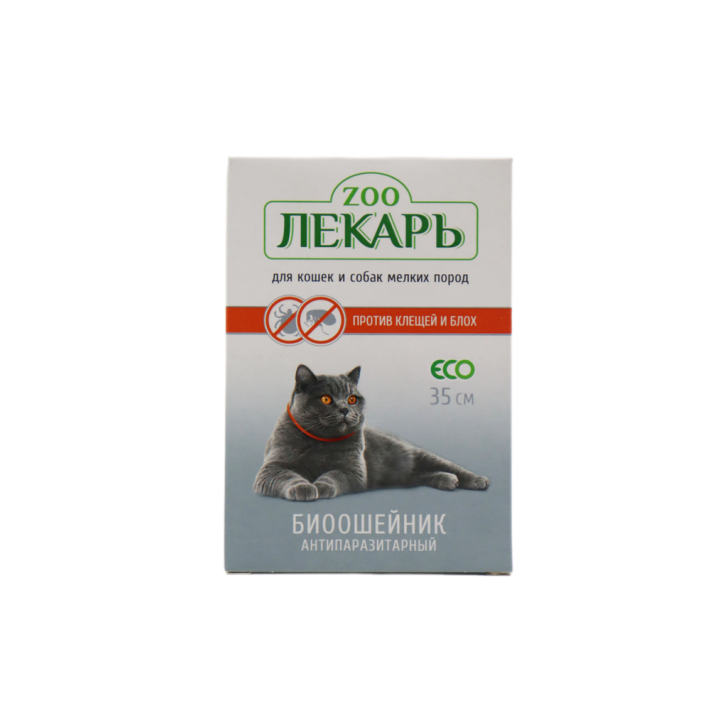 БИООШЕЙНИК ЭКО ZOOЛЕКАРЬ Д/КОШЕК/МЕЛКИХ СОБАК КРАСНЫЙ 35СМ