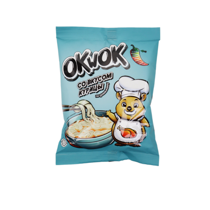 ЛАПША Б/П OKWOK СО ВКУСОМ КУРИЦЫ ПО ДОМАШЕНМУ 90ГР