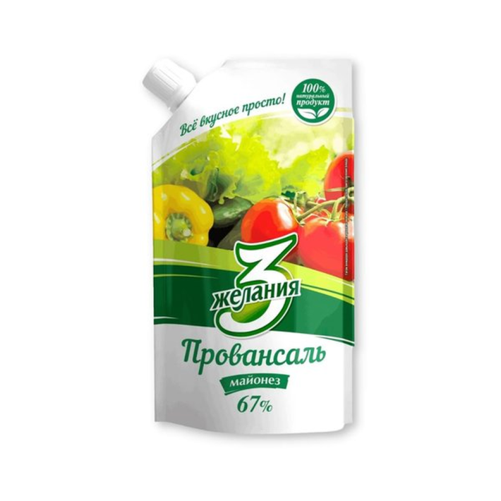 Майонез 3 Желания Провансаль 67%  380 г