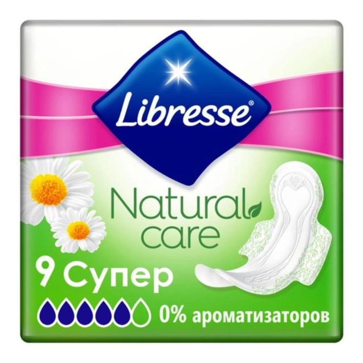 Прокладки Libresse Natural Care Ultra Super 9 шт