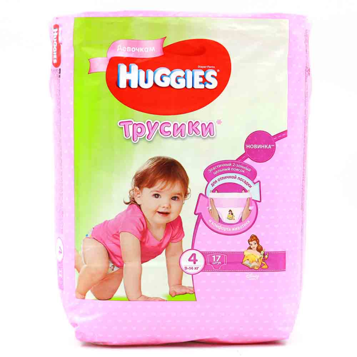 Подгузники Huggies размер 4 conv 17 шт girl