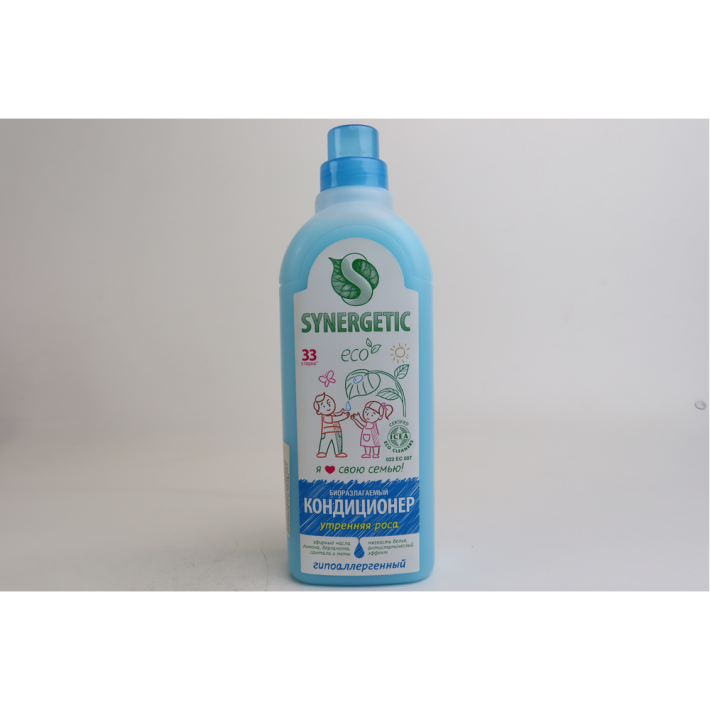 Кондиционер Synergetic для белья утренняя роса флакон 1 л