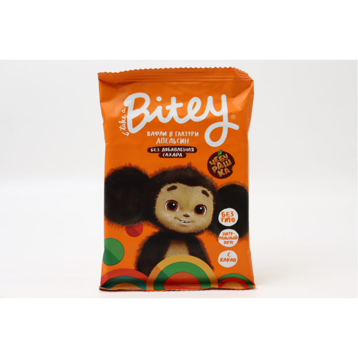 ВАФЛИ BITEY ГЛАЗИРОВАННЫЕ АПЕЛЬСИН 35ГР