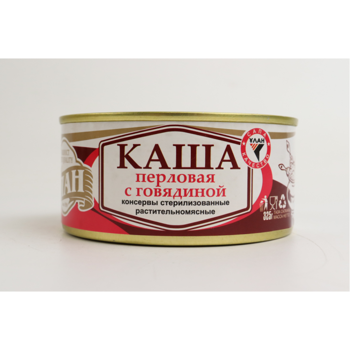 КАША УЛАН ПЕРЛОВАЯ С ГОВЯДИНОЙ 325ГР