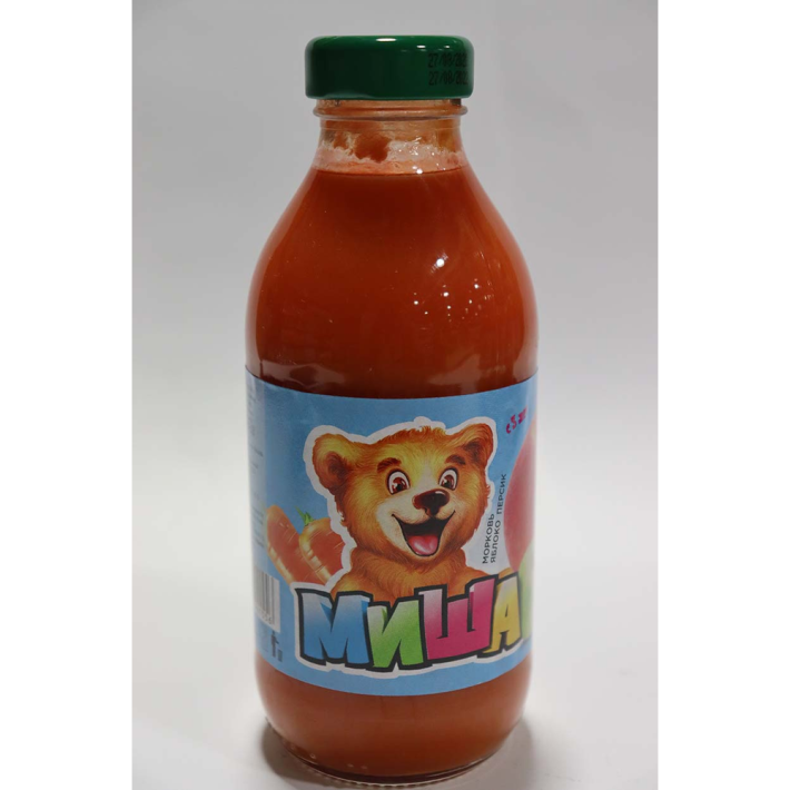 Сок нектар Миша морковь, яблоко и персик с мякотью 330 мл