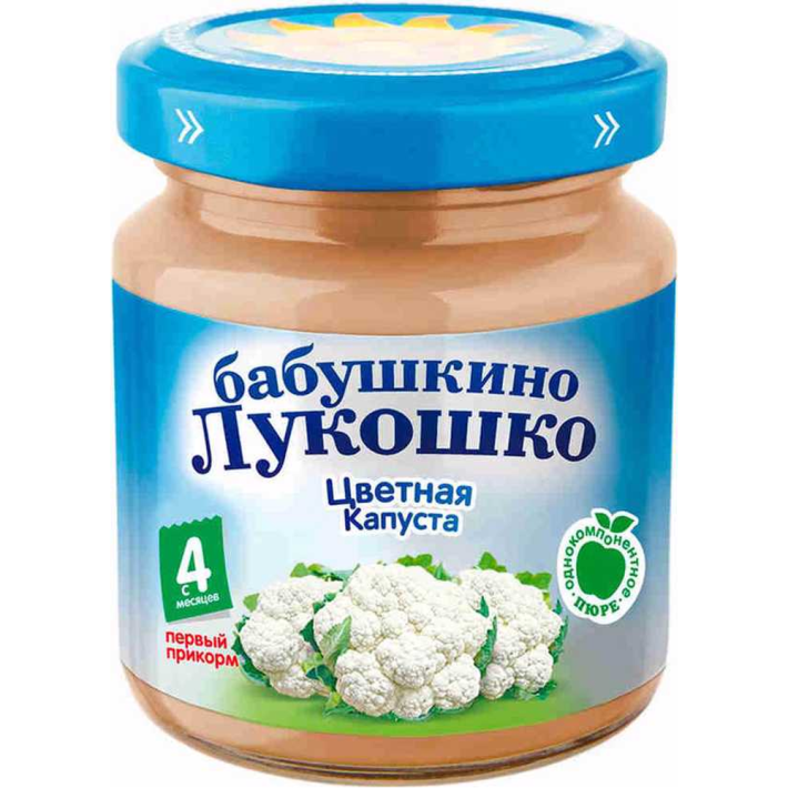 Пюре Бабушкино Лукошко Цветная капуста с 4 месяцев, 100 г