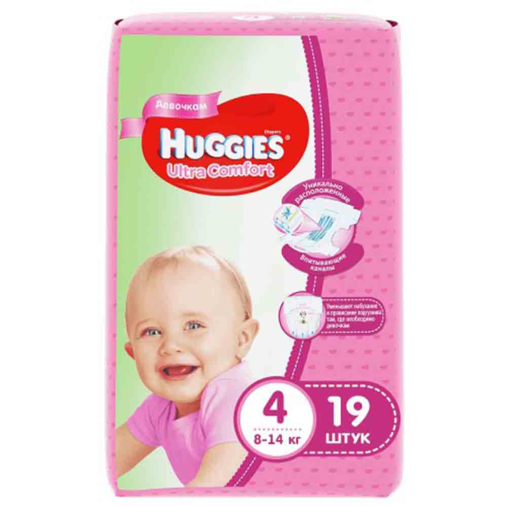 Подгузники Huggies ultra comfort conv 4 19 шт
