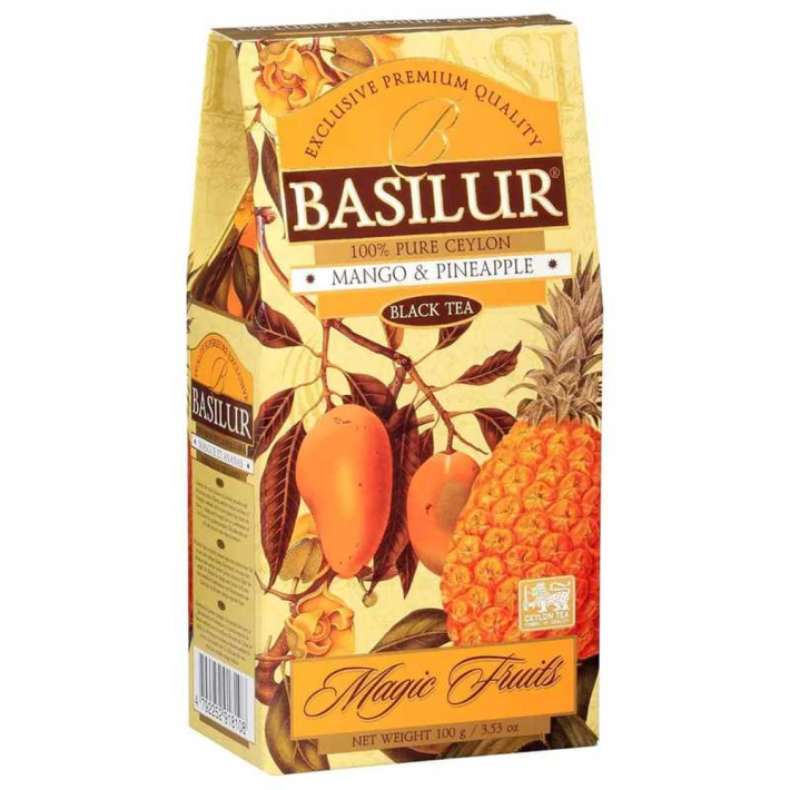 ЧАЙ BASILUR МАНГО & АНАНАС ЧЕРН ЛИСТ СО ВКУС КАРТ\УП 100ГР