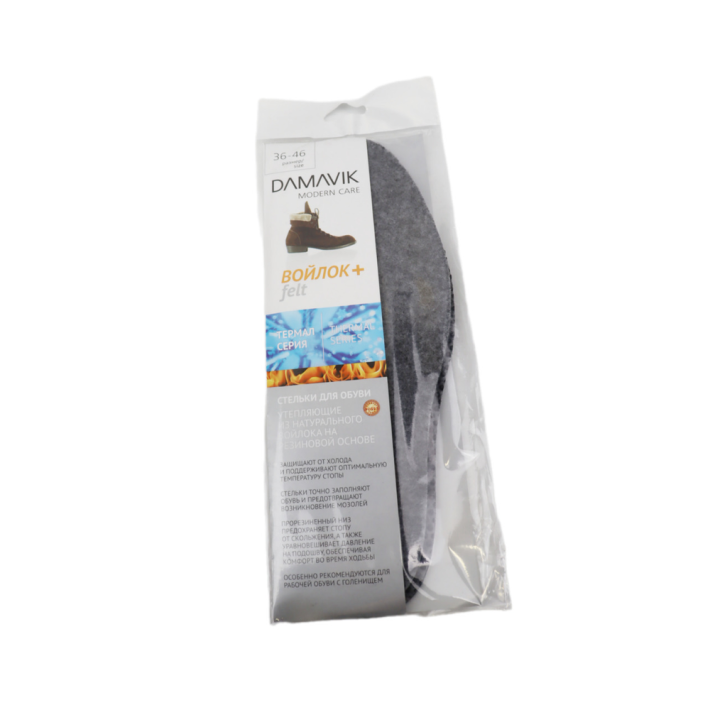 СТЕЛЬКИ Д/ОБУВИ DAMAVIK ВОЙЛОК УТЕПЛЯЮЩИЕ
