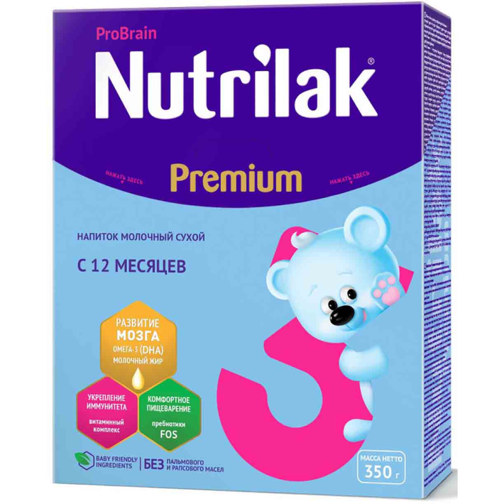 Смесь Nutrilak premium 3 от 6 до 12 месяцев 350 г