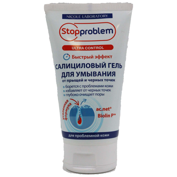 ГЕЛЬ Д/ЛИЦА STOPPROBLEM Д/УМЫВ ОТ ПРЫЩЕЙ И ЧЕРН ТОЧЕК 150МЛ