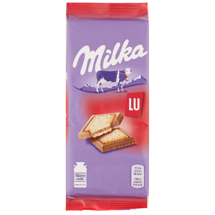 Милка с печеньем лу 87 г