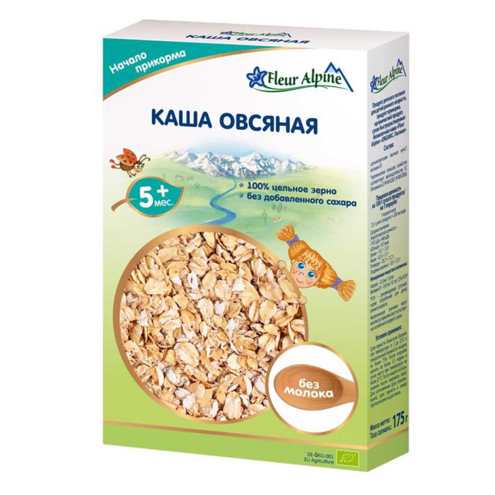 Каша Fleur Alpine органик овсяная с 5 месяцев 175 г