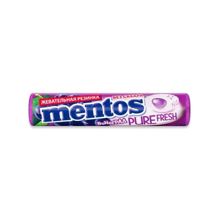 МЕНТОС ЖЕВАТЕЛЬНАЯ РЕЗИНКА ВИНОГРАД PERFETTI VAN MELLE 15,5ГР
