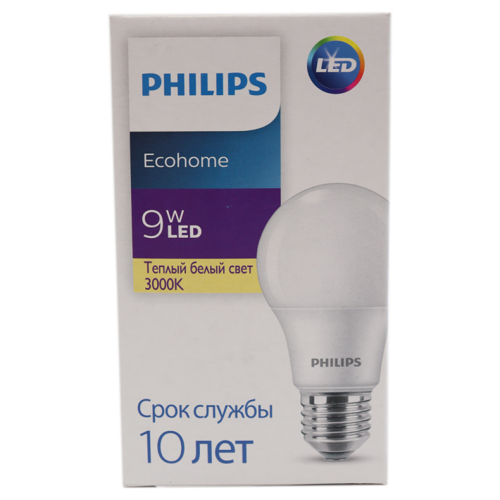 ЛАМПА ECOHOMELED BULB 9W 680LM E27 830