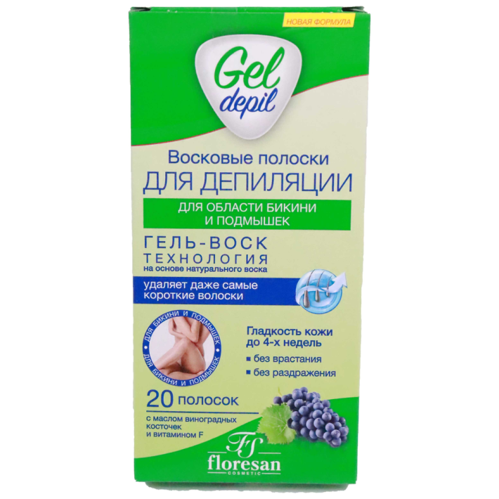 ВОСКОВЫЕ ПОЛОСКИ FLORESAN Д/ДЕПИЛ. БИКИНИ/ПОДМЫШ. Ф-603