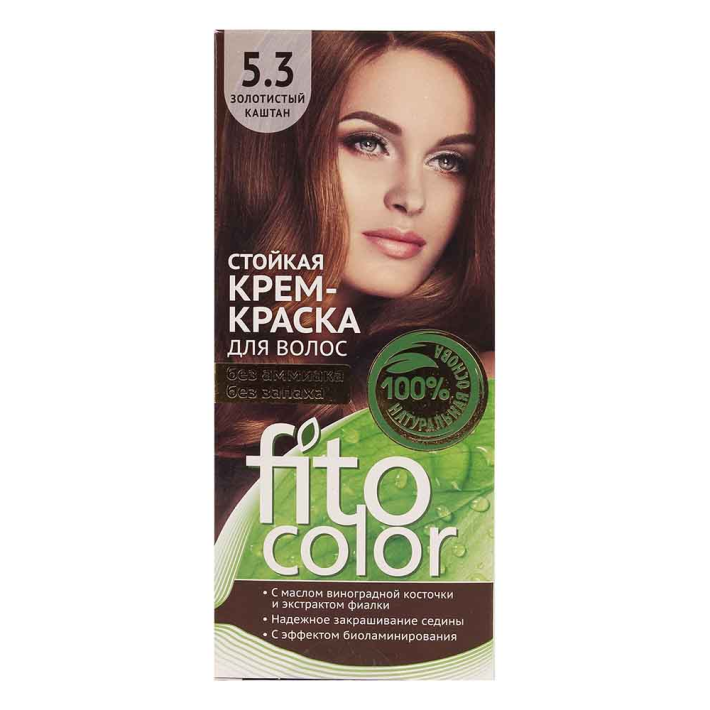 Крем краска для волос Fitocolor 5.3  золотой каштан 115 мл