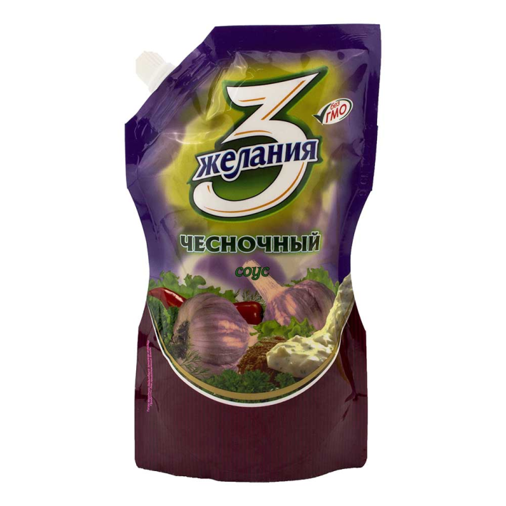 СОУС 3 ЖЕЛАНИЯ ЧЕСНОЧНЫЙ 250ГР