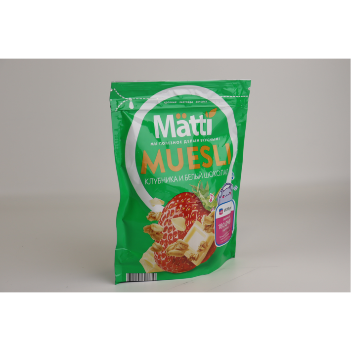 МЮСЛИ MATTI КЛУБНИКА И БЕЛЫЙ ШОКОЛАД 250ГР 14 ШТ