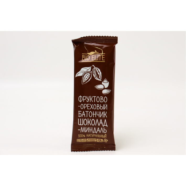 Батончик Bio elite фрукт орех шокол миндаль 35 г