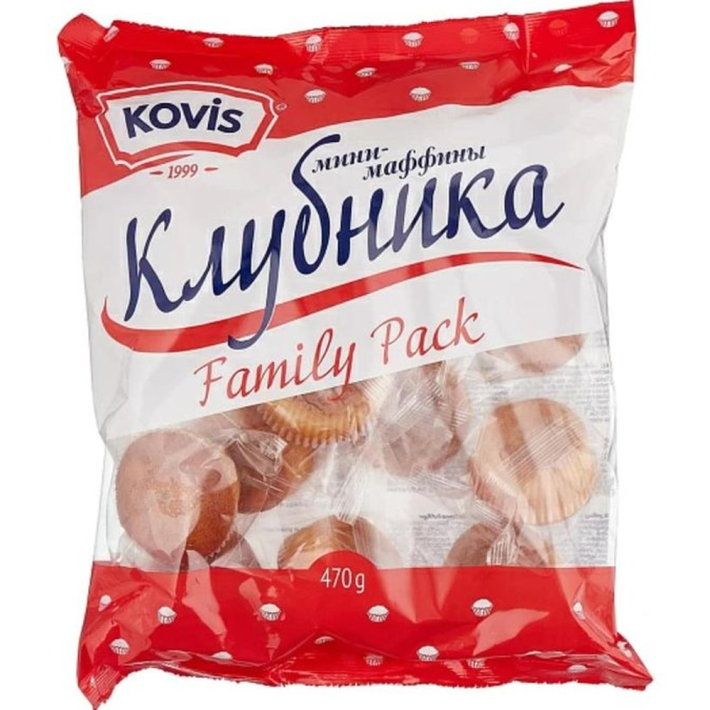 Мини-маффины Kovis клубника 470 г