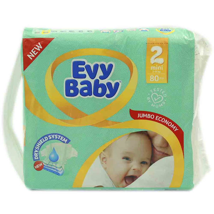 Подгузники Evy baby mini jumbo 80 шт
