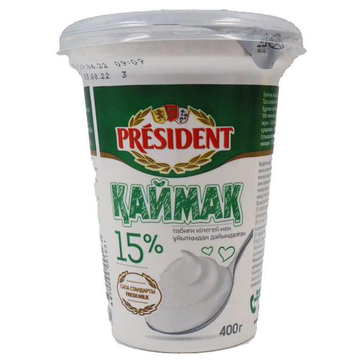 Сметана President 15% 400 г