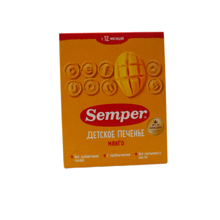 SEMPER ПЕЧЕНЬЕ ДЕТСКОЕ ПЕЧЕНЬЕ С МАНГО 80ГР