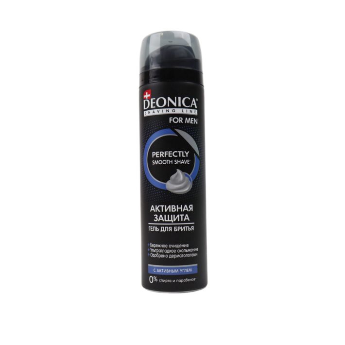 ГЕЛЬ Д/БРИТЬЯ DEONICA FOR MEN АКТИВН ЗАЩ ЧЕРН УГОЛЬ 200МЛ