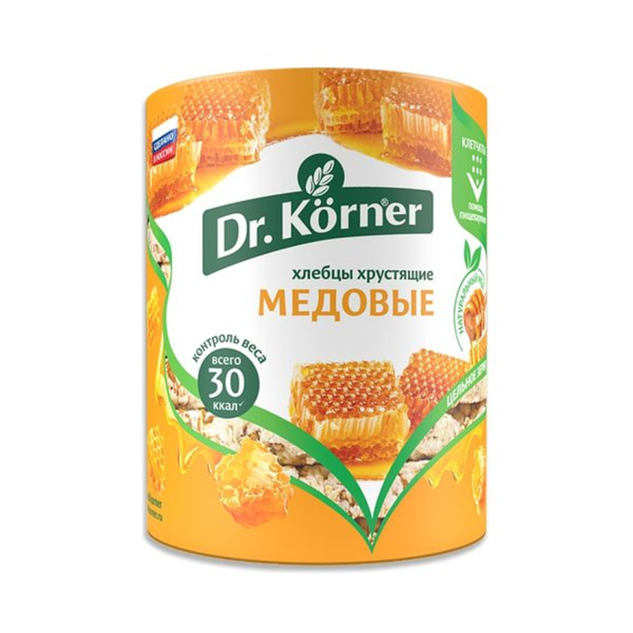 Хлебцы Dr.Korner сладкие злаковый коктейль медовый 100 г