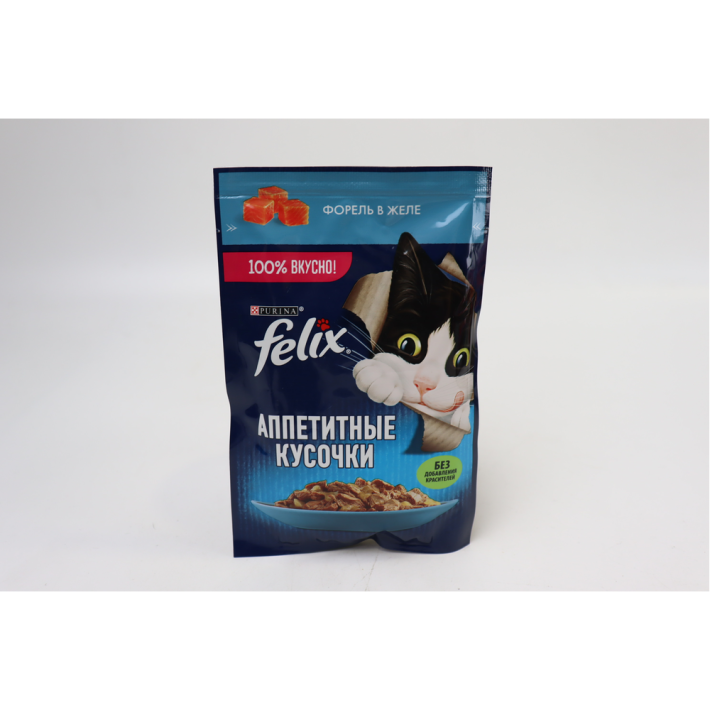 КОРМ ДЛЯ КОШЕК FELIX АППЕТИТНЫЕ КУСОЧ ФОРЕЛЬ 75ГР
