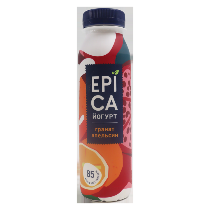 ЙОГУРТ ПИТЬЕВОЙ EPICA 2,5% ГРАНАТ И АПЕЛЬСИН 260Г
