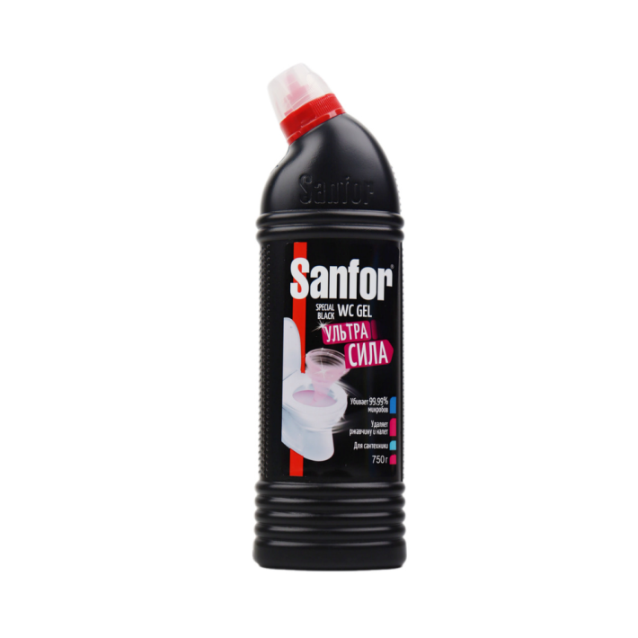 Средство для чистки туалета Sanfor WC black 750 мл