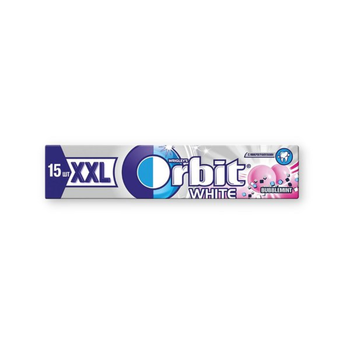 Резинка жевательная Orbit bubblemint xxl белоснежная 20,4 г