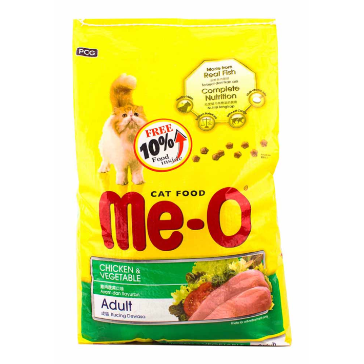 Корм для кошек Me-o cat food adult chicken and vegetable flavor with free food 7 кг+10%