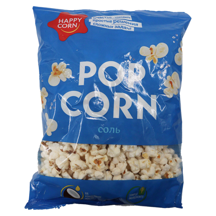 КУКУРУЗА ВОЗДУШНАЯ HAPPY CORN С СОЛЬЮ 70ГР