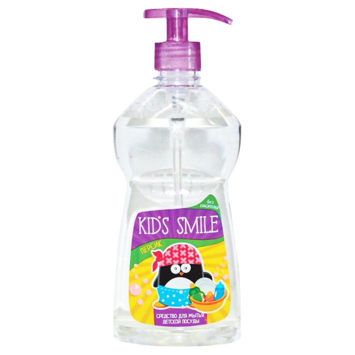 СРЕДСТВО Д/МЫТЬЯ ДЕТСКОЙ ПОСУДЫ KIDS SMILE ПЕРСИК 500Г