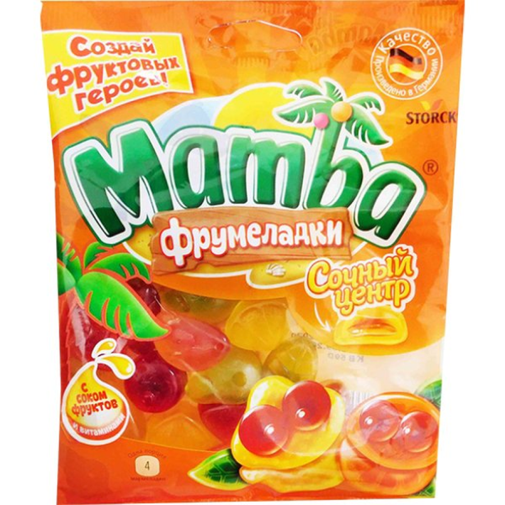 МАРМЕЛАД ЖЕВАТ МАМБА СОЧНЫЙ ЦЕНТР 140ГР