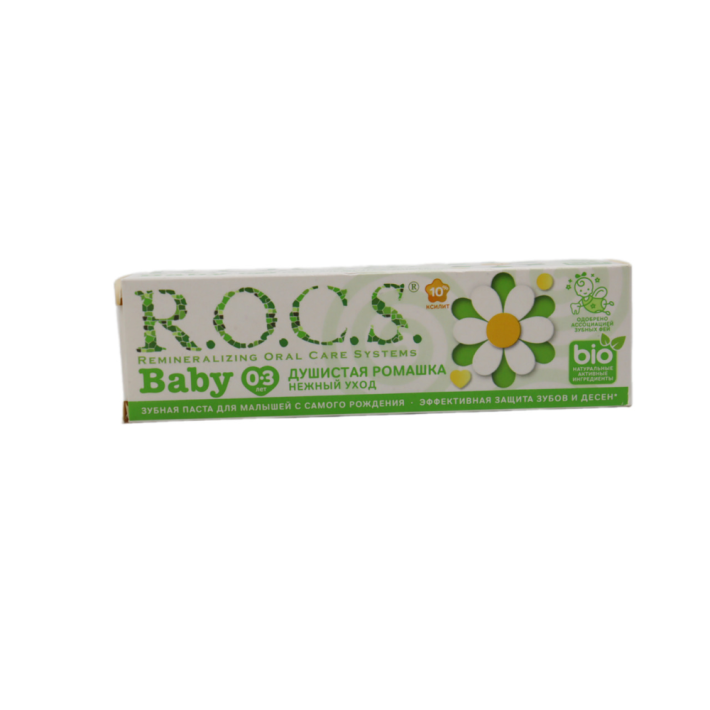 Зубная паста Rocs baby нежный уход душистый ромашка 45 г