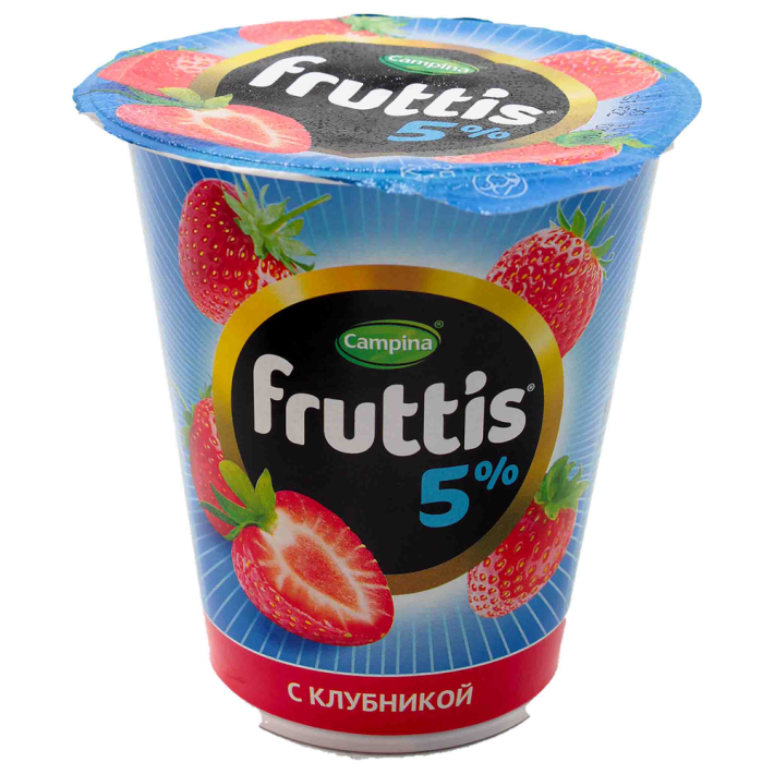 Йогурт Fruttis клубника сладкий 5% 290 г