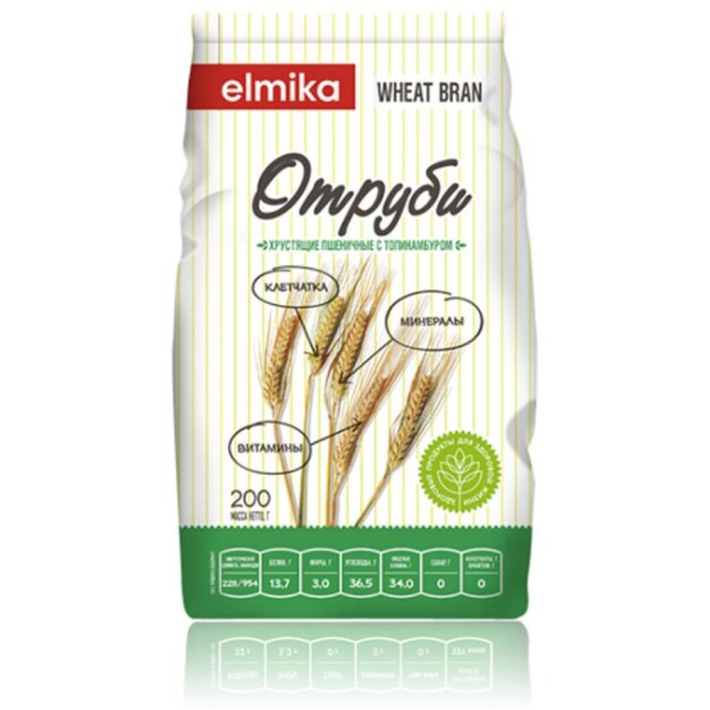 Отруби Elmika пшеничные Топинамбуром 200 гр