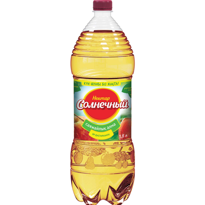 Сок Нектар Солнечный дачное яблоко пластиковая бутылка 1,8 л
