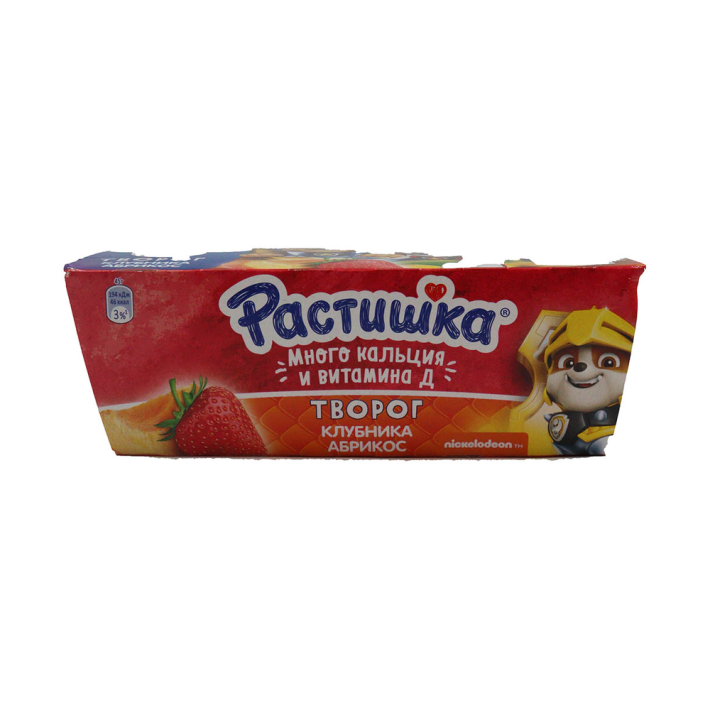 Творожок Растишка клубника-абрикос 45 г