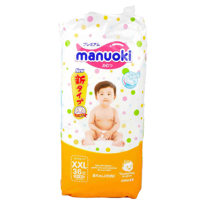 Подгузники Manuoki детские одноразовые xxl