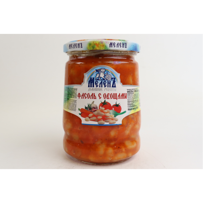 Фасоль с овощами Мелень 580 г