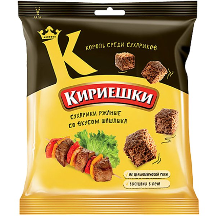 Кириешки ржаные солёные, со вкусом шашлыка 40 г
