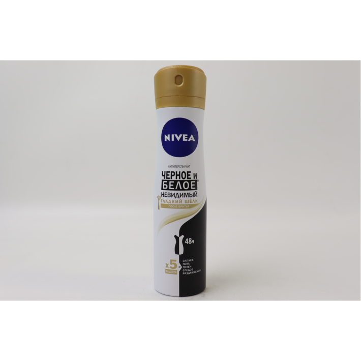 Антиперспирант Nivea черно белый невидимый гладкий шёлк 150 мл