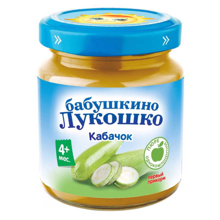 Пюре Бабушкино лукошко кабачки 100 г