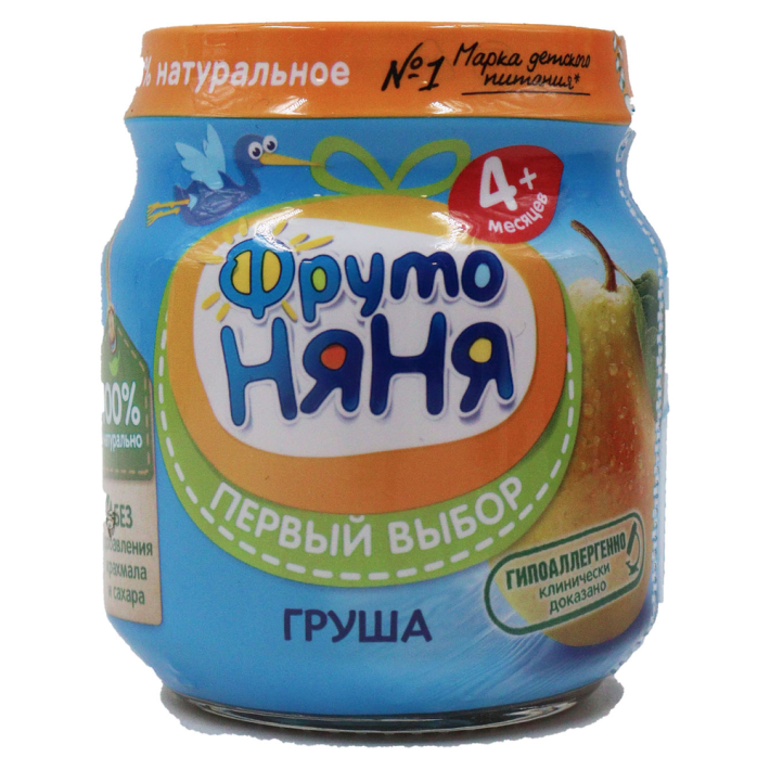 Пюре ФрутоНяня из Груш с 4 месяцев, 100 г