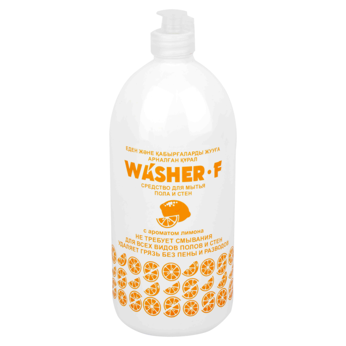 Средство для мытья пола, стен Washer-f аромат лимона 1 л